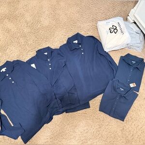 Lot of 5 BRAND NEW Aeropostale & Old Navy navy blue polo shirts